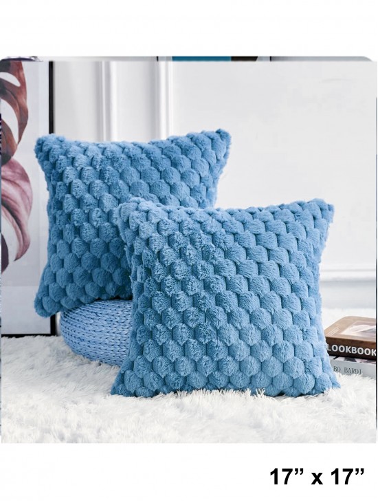 Pineapple Grid Soft Wool Fleece Feeling Cushion & Filler